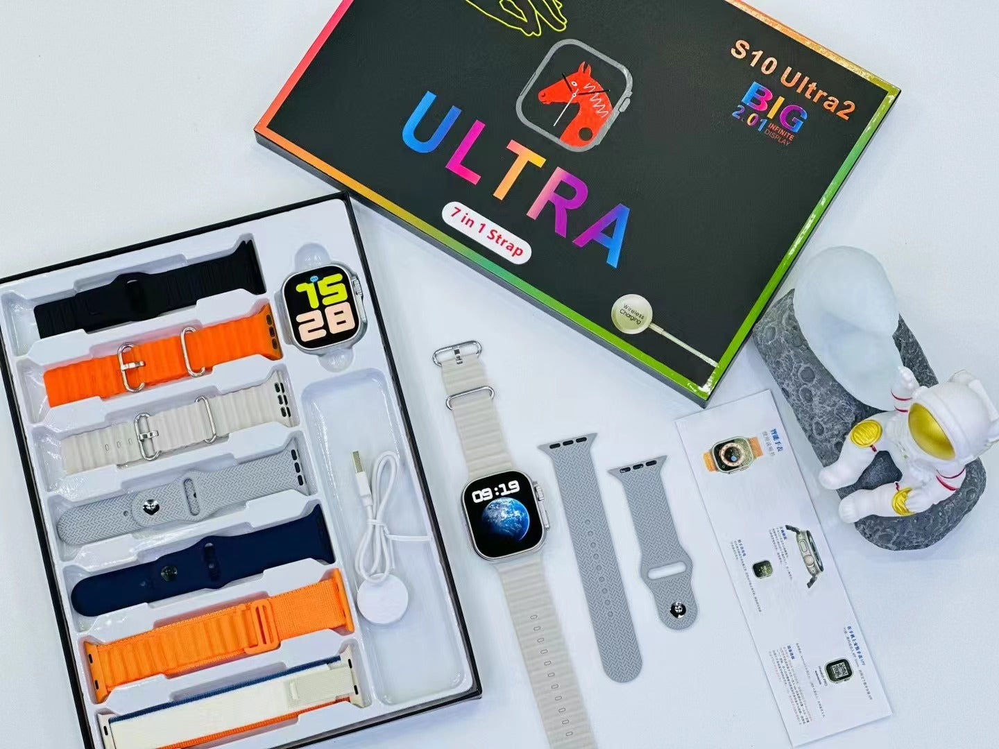 7-in-1 Ultra Smart Watch (Series 8) – 7 Straps Gift Edition for Boys & Girls