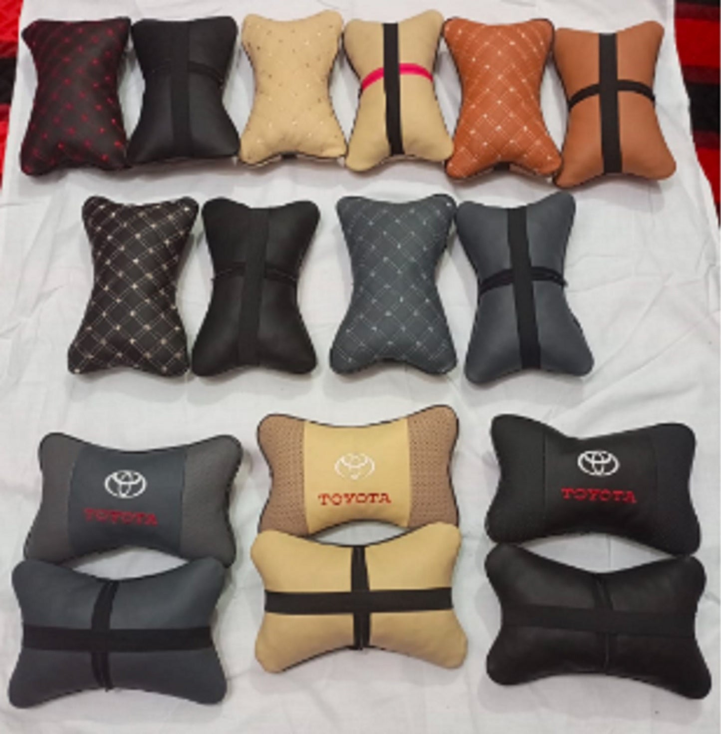 2 Pcs Car Seat Head Neck Rest Cushion Black