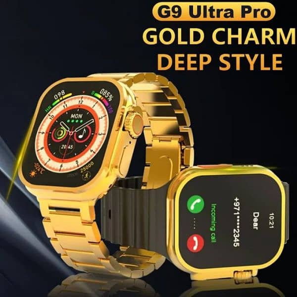 G9 Ultra Pro Smart Watch (Golden Edition) – 49MM Ultra Series 8 Premium Edition