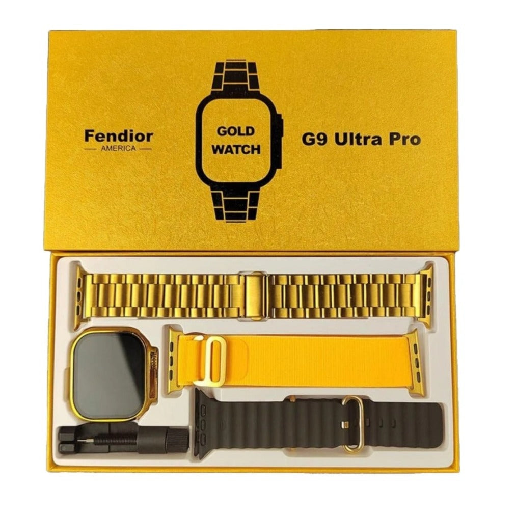 G9 Ultra Pro Smart Watch (Golden Edition) – 49MM Ultra Series 8 Premium Edition
