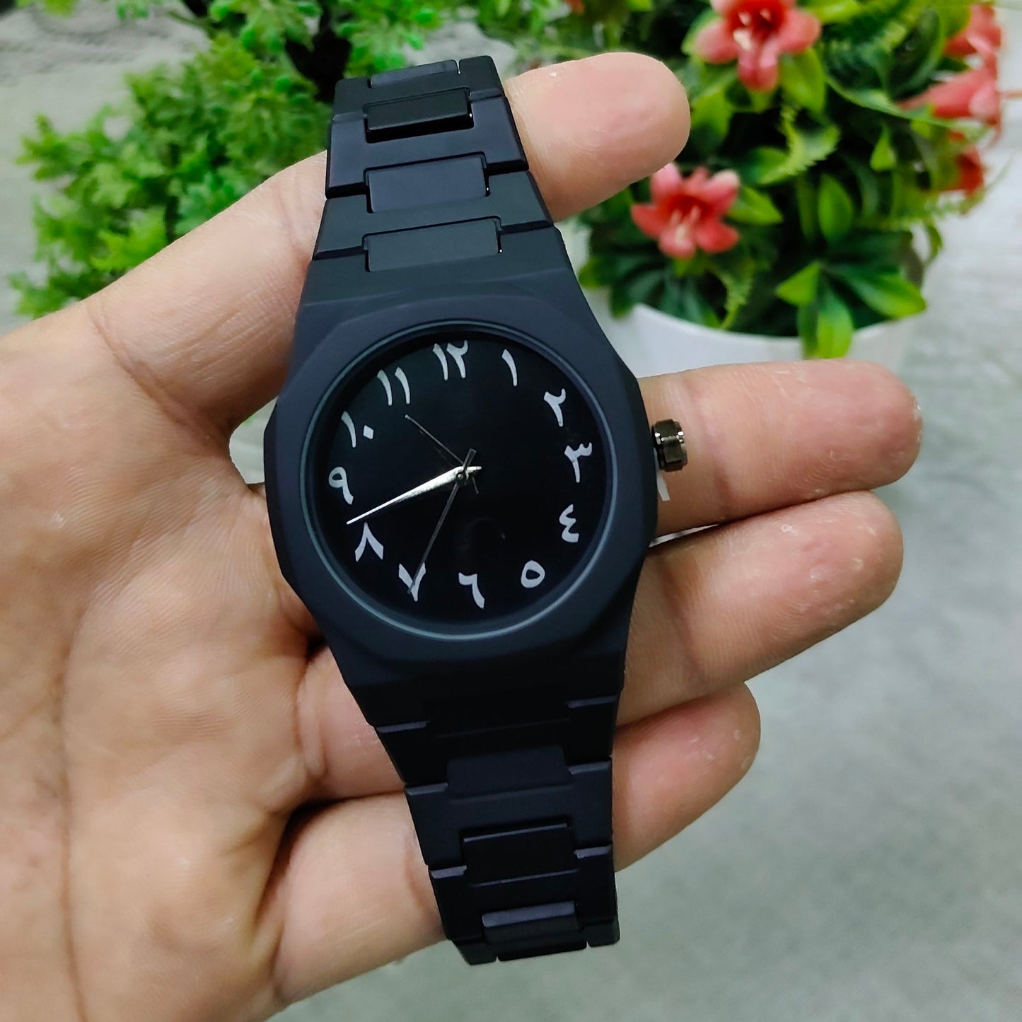 White Arabic Aura Watch – Stylish Smart Wrist Watch for Men