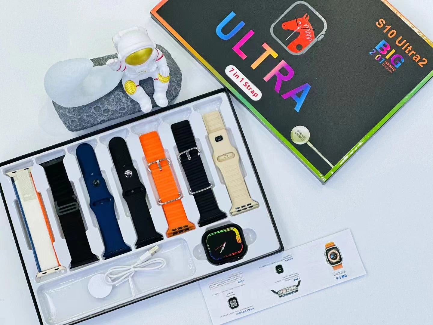 7-in-1 Ultra Smart Watch (Series 8) – 7 Straps Gift Edition for Boys & Girls