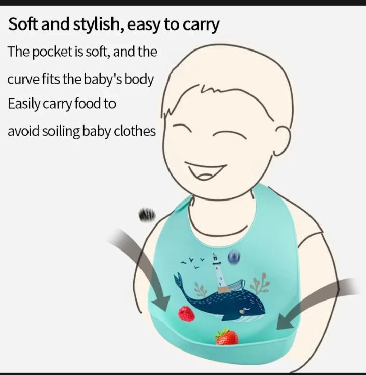 Waterproof Silicone Baby Bib – Feeding Essential for Kids