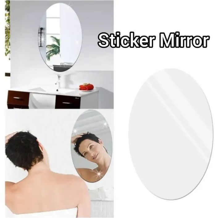 Oval Flexible Self-Adhesive Mirror Sticker – Safe & Stylish Wall Decor