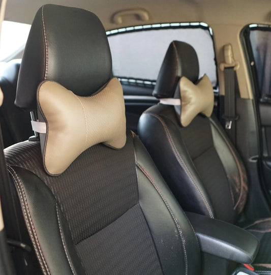 2 Pcs Car Seat Head Neck Rest Cushion Black