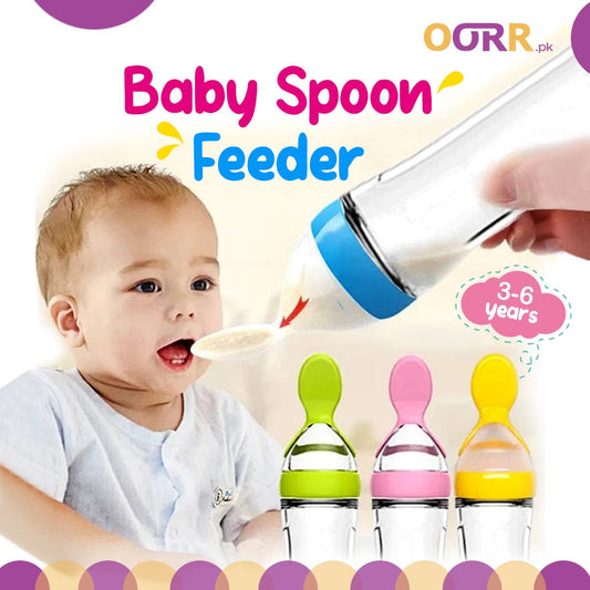 Silicone Baby Spoon Feeder – Soft Squeeze Feeding Bottle for Newborns & Toddlers