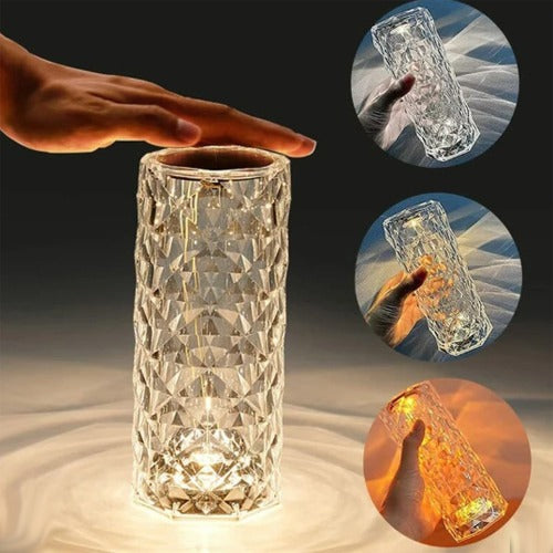 Night Light Acrylic Waterdrop Table Crystal Lamp – Rechargeable Mini LED Light