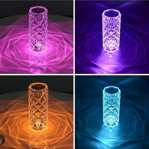 Night Light Acrylic Waterdrop Table Crystal Lamp – Rechargeable Mini LED Light